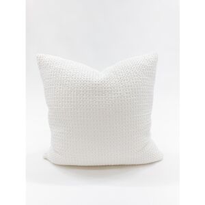 Anaya Home White 26X26 Down Cotton Waffle Weave Pillow - White