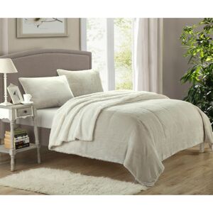 Chic Home Evie 7-Pc Queen Sherpa Blanket Bedding Set - Beige