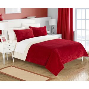 Chic Home Evie 7-Pc Queen Sherpa Blanket Bedding Set - Burgundy