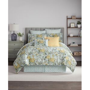 Waverly Mudan Floral 4-Pc. Comforter Set, Queen - Blue Bird