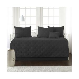 Southshore Fine Linens The Brickyard Collection 6 Piece Twin Day Bed Cover Set - Black
