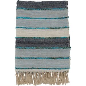 Saro Lifestyle Striped Design Throw Blanket - Blue