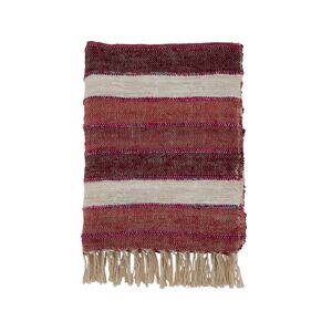 Saro Lifestyle Striped Design Throw Blanket - Red