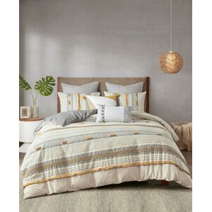 Ink+Ivy Cody 3-Piece Cotton Comforter Set, King/California King - Gray, Yellow