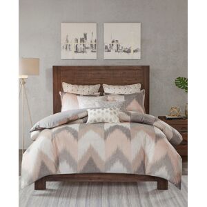 Ink+Ivy Alpine Chevron Stripe Reversible Comforter Set, Full/Queen - Blush