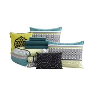 Stratford Park Desiree 10 Piece Comforter Set, Queen - Yellow, Blue