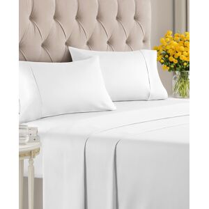 Cgk Unlimited 4 Piece Sheet Set 100% Cotton 1000 Thread Count - King - White