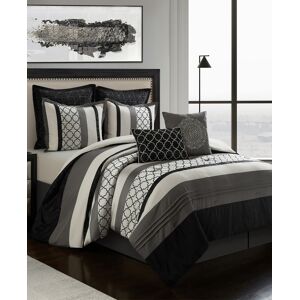 Nanshing Sydney 8-Piece Queen Comforter Set - Black