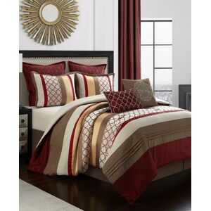 Nanshing Sydney 8-Piece King Comforter Set - Red