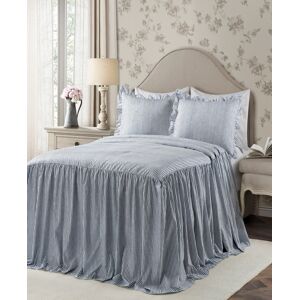 Lush Decor Ticking Stripe 3-Piece King Bedspread Set - Navy