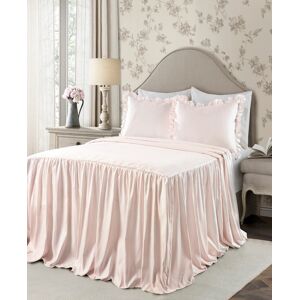 Lush Decor Ticking Stripe 3-Piece King Bedspread Set - Blush