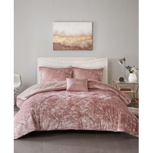 Intelligent Design Felicia Velvet 4-Pc. Comforter Set, Full/Queen - Blush