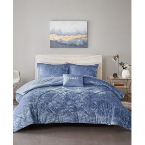 Intelligent Design Felicia Velvet 4-Pc. Comforter Set, Full/Queen - Blue