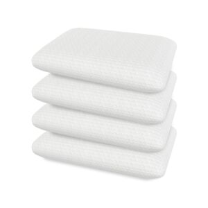 BodiPEDIC Classics Gel Support Conventional 4 Pack Pillows, Standard/Queen - White
