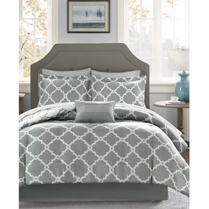 Madison Park Essentials Merritt Reversible 7-Pc. Comforter Set, Twin - Grey/White