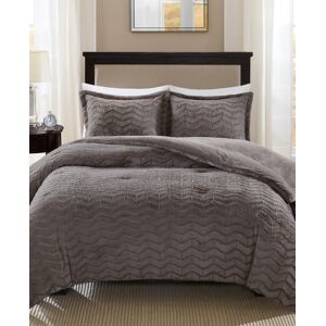 Madison Park Sloan Reversible Faux Fur 3-Pc. Comforter Set, Full/Queen - Grey