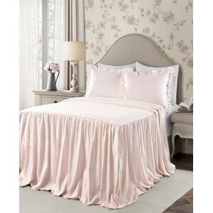 Lush Decor Ticking Stripe 3-Piece Queen Bedspread Set - Blush