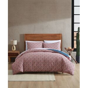 Wrangler Prairie Floral Cotton Reversible 2 Piece Comforter Set, Twin - Burgundy