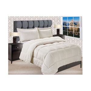 Elegant Comfort Micromink/Sherpa Reversible Down Alternative Microsuede 2 Pc Comforter Sets, Queen - Beige