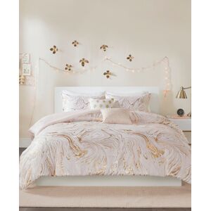 Intelligent Design Rebecca Metallic 5-Pc. Comforter Set, King/California King - Blush/Gold