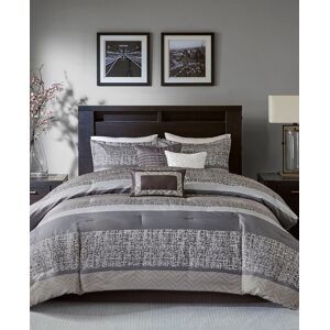 Madison Park Rhapsody Jacquard 7-Pc. Comforter Set, California King - Grey