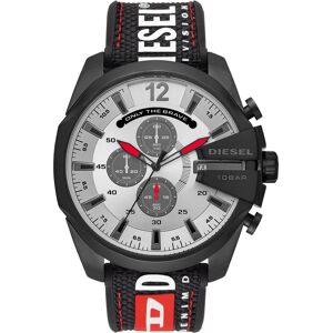 Diesel Men's Chronograph Mega Chief Black Silicone Strap Watch 51mm - Black