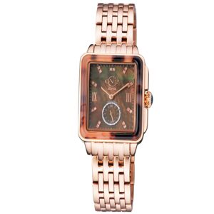 GV2 by Gevril Women's Bari Tortoise Rose Gold-Tone Stainless Steel Watch 34mm - Rose