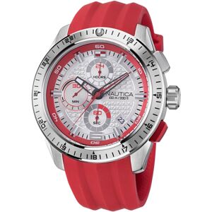 Nautica Men's Red Silicone Strap Watch 47.5mm - Red