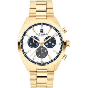 Movado Men's Datron Swiss Quartz Chrono Ionic Plated Gold Steel Watch 40mm - Gold-Tone