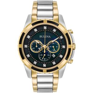 Bulova Men's Chronograph Diamond Accent Two-Tone Stainless Steel Bracelet Watch 44mm 98D132