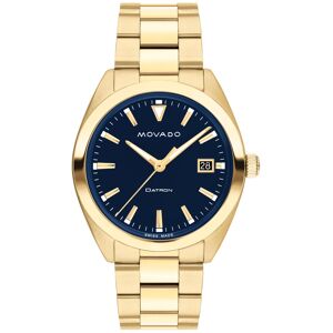 Movado Unisex Swiss Heritage Datron Gold Ion-Plated Steel Bracelet Watch 39mm - Gold