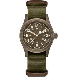 Hamilton Men's Swiss Mechanical Khaki Field Green Fabric Strap Watch 38mm - Green