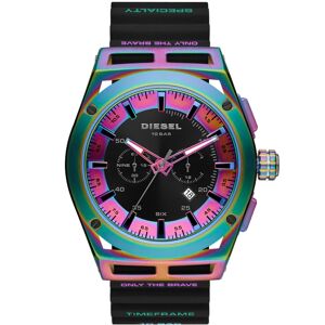 Diesel Men's Timeframe Chronograph Black Silicone Strap Watch 48mm - Black