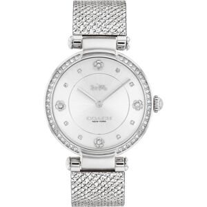 Coach Women's Cary Silver-tone Stainless Steel Mesh Bracelet Watch 34mm - Stainless Steel