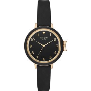 kate spade new york Women's Park Row Black Silicone Strap Watch 34mm - Black