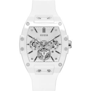 Guess Men's Multi-Function White Silicone Strap Watch 43mm - White