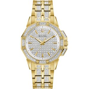 Bulova Women's Crystal Octava Gold-Tone Stainless Steel Bracelet Watch 34mm - Gold-tone