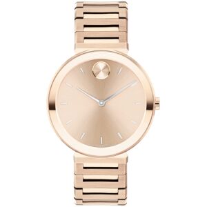 Movado Women's Bold Horizon Swiss Quartz Ionic Plated Carnation Gold-Tone Steel Watch 34mm - Gold-Tone