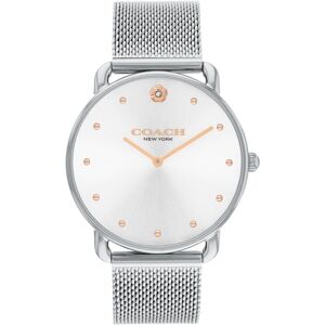 Coach Women's Elliot Silver Stainless Steel Mesh Bracelet Watch 36mm - Silver