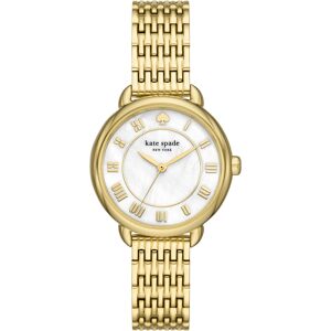 kate spade new york Women's Lily Avenue Three Hand Gold-Tone Stainless Steel Watch 34mm - Gold