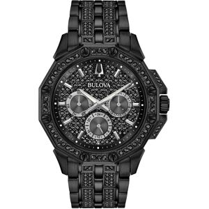 Bulova Men's Phantom Black Stainless Steel & Crystal-Accent Bracelet Watch 41.5mm - Black