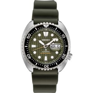 Seiko Men's Automatic Prospex King Turtle Green Silicone Strap Watch 45mm - A Special Edition - Green