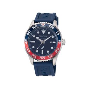 Nautica Men's Blue Silicone Strap Watch 43mm - Blue