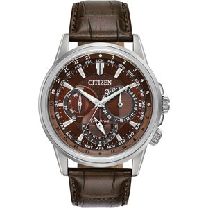 Citizen Eco-Drive Men's Calendrier Brown Leather Strap Watch 44mm - Brown