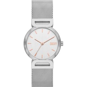 Dkny Women's Downtown D Three-Hand Stainless Steel Bracelet Watch, 34mm - Silver-Tone