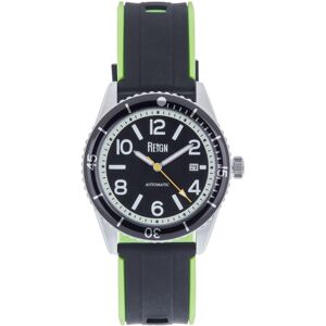 Reign Men Gage Rubber Watch - Silver/Black, 42mm - Silver/black