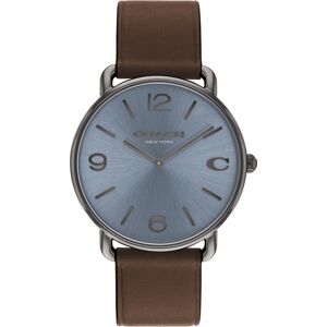 Coach Unisex Elliot Dark Brown Leather Strap Watch, 40mm - Dark Brown