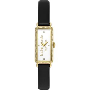 kate spade new york Women's Rosedale Three Hand Black Pro-Planet Leather Watch 32mm - Black