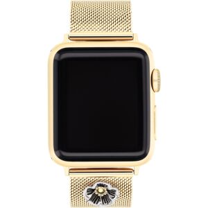 Coach Women's Gold-Tone Mesh Tea Rose Charm Strap for Apple Watch, 38, 40, 41mm - Gold