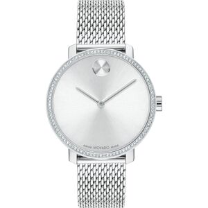 Movado Women's Swiss Bold Shimmer Stainless Steel Mesh Bracelet Watch 34mm - Silver-tone